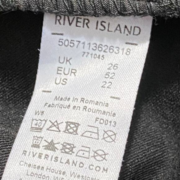 River Island Black Plus Pants – Size 22 – Stretch Waist - Cargo pockets - Picture 3 of 9